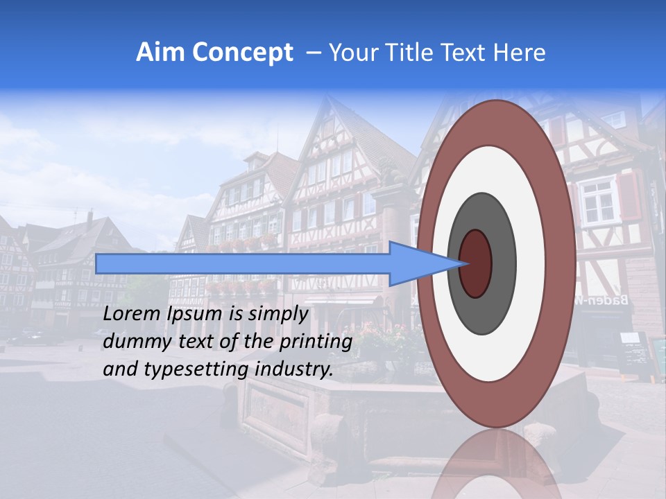 Calw Fountain Germany PowerPoint Template