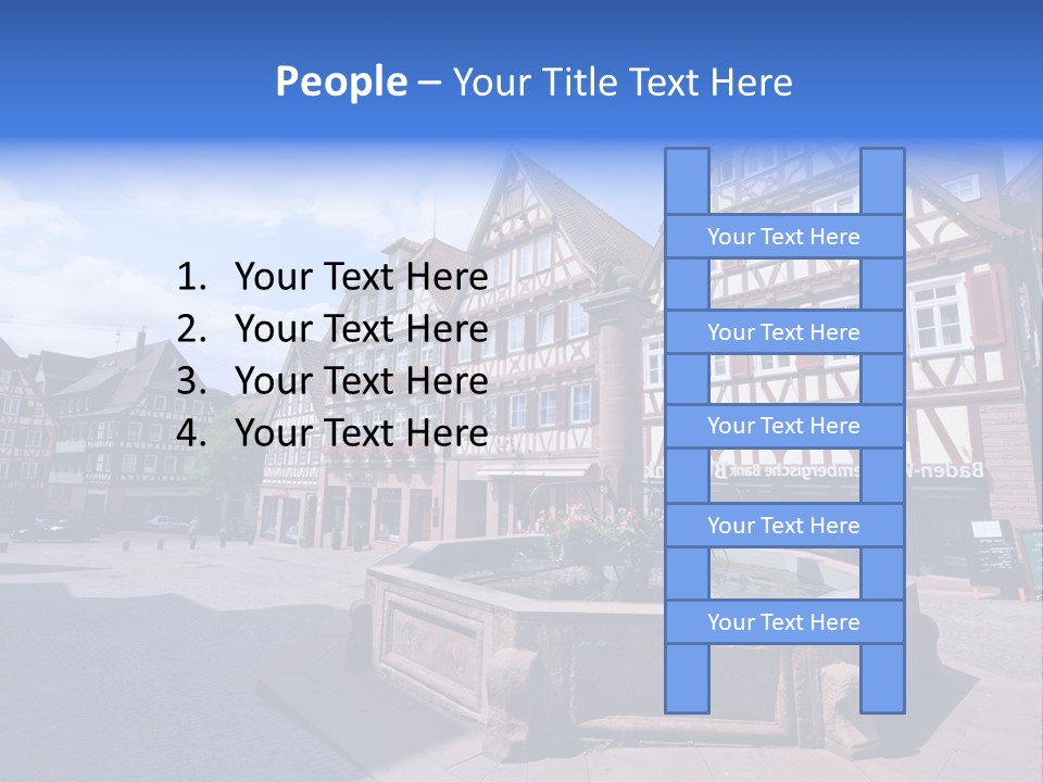 Calw Fountain Germany PowerPoint Template