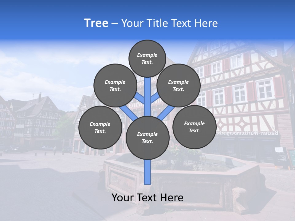 Calw Fountain Germany PowerPoint Template