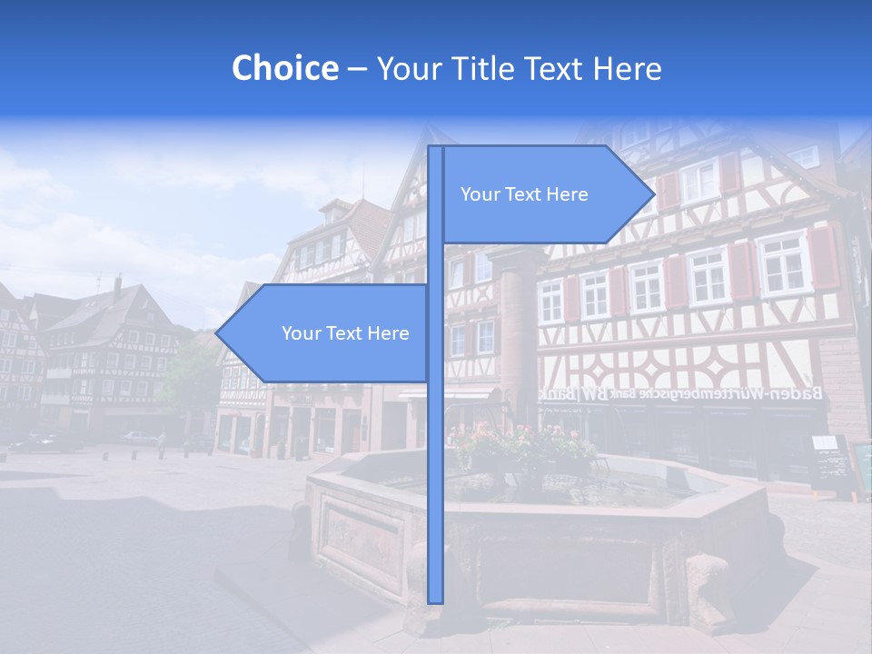 Calw Fountain Germany PowerPoint Template