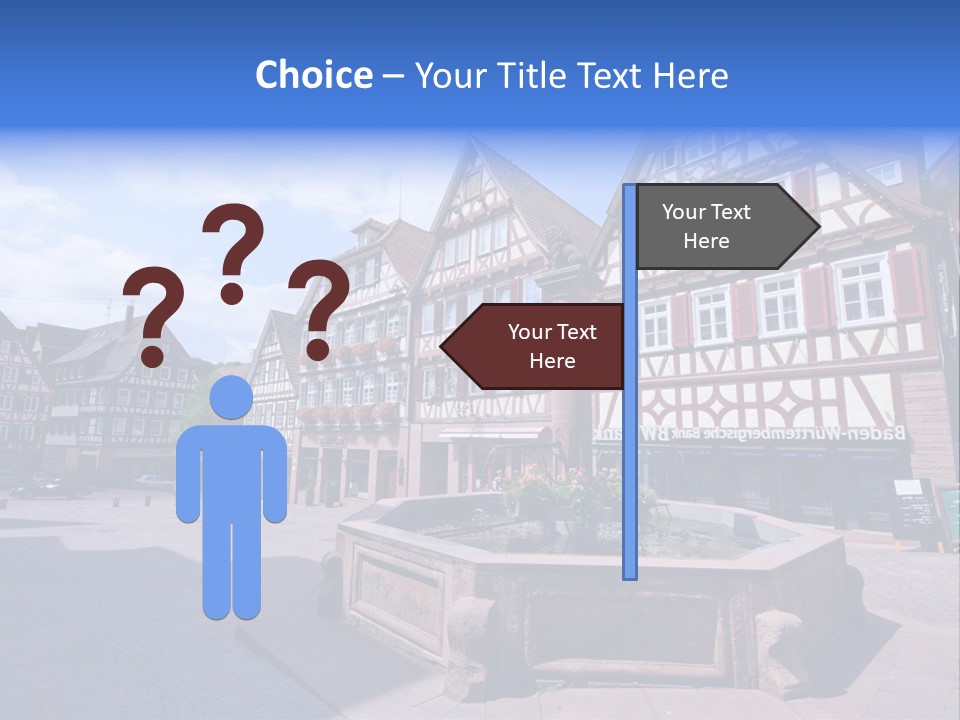 Calw Fountain Germany PowerPoint Template