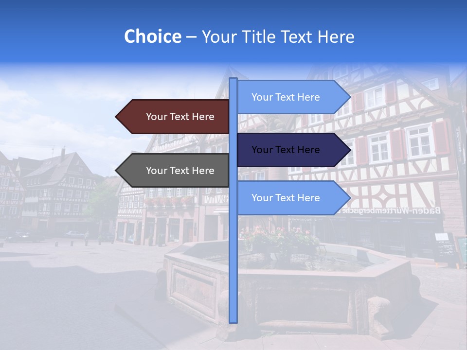 Calw Fountain Germany PowerPoint Template
