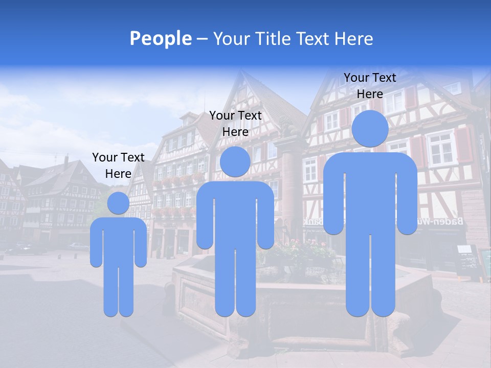 Calw Fountain Germany PowerPoint Template