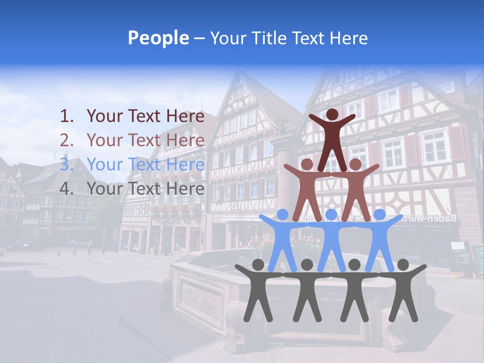 Calw Fountain Germany PowerPoint Template