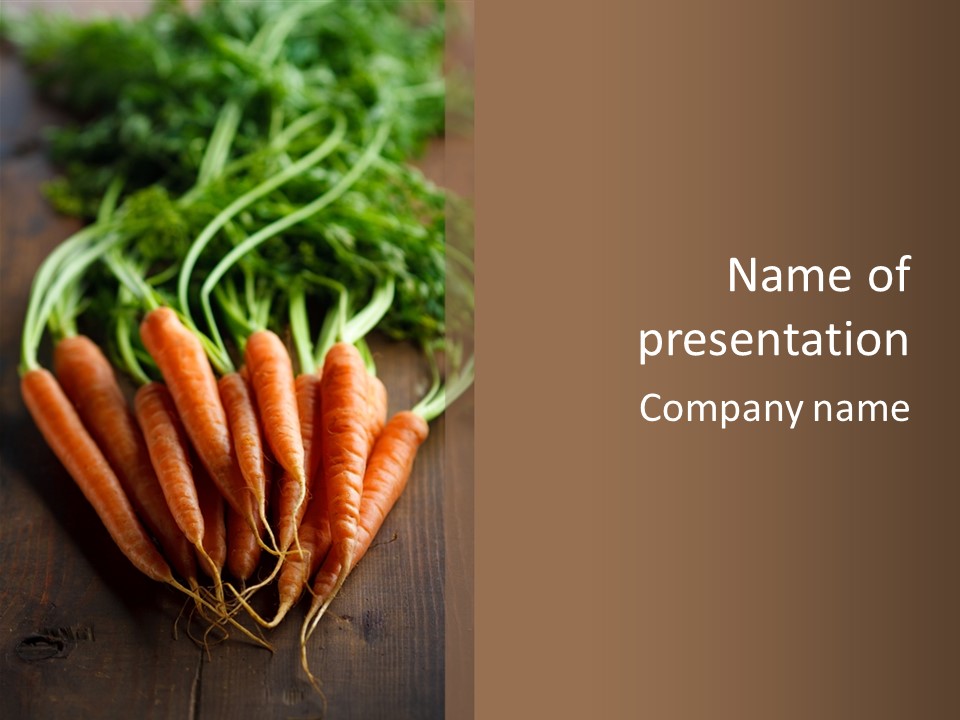 Food Organic Carrot PowerPoint Template