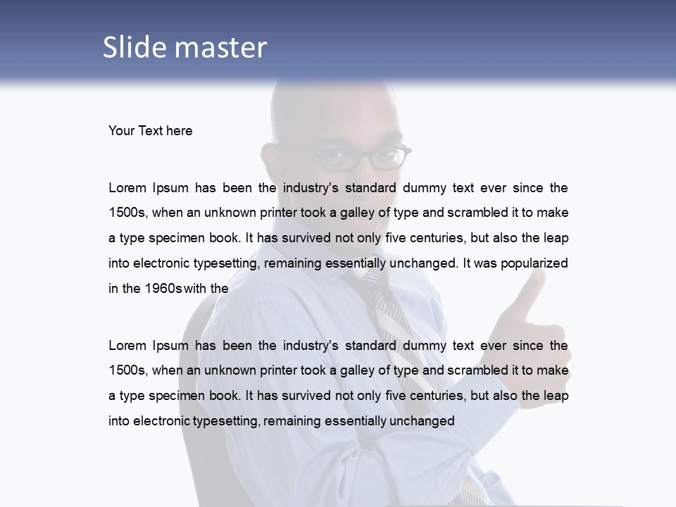 Glasses Net Man PowerPoint Template