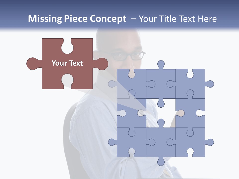 Glasses Net Man PowerPoint Template