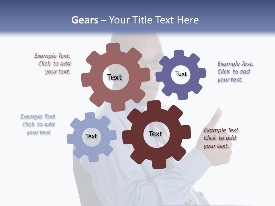 Glasses Net Man PowerPoint Template