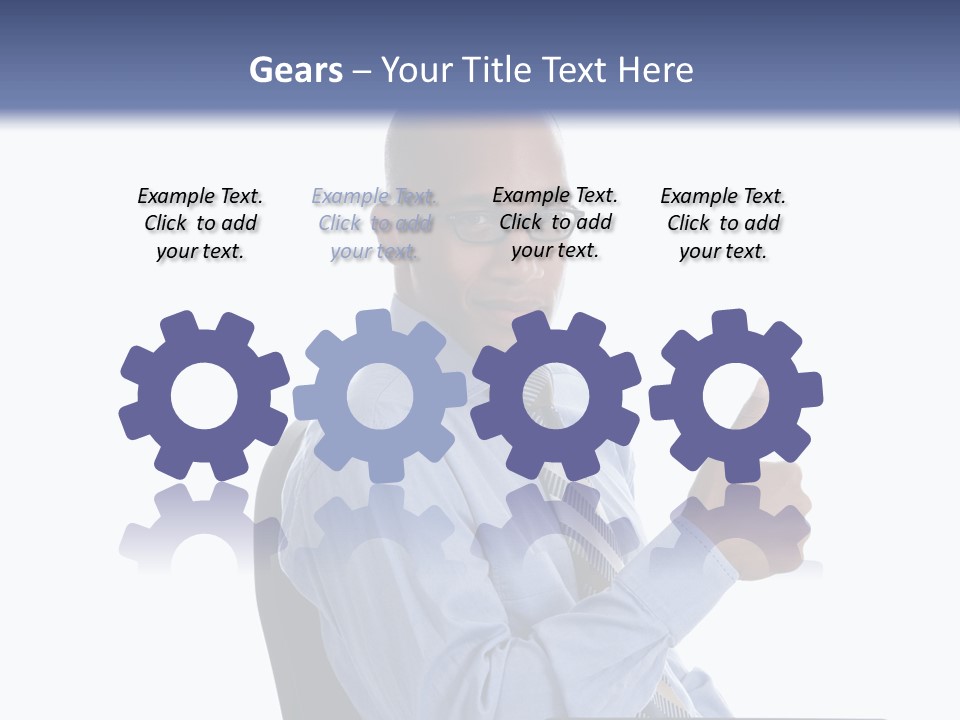 Glasses Net Man PowerPoint Template