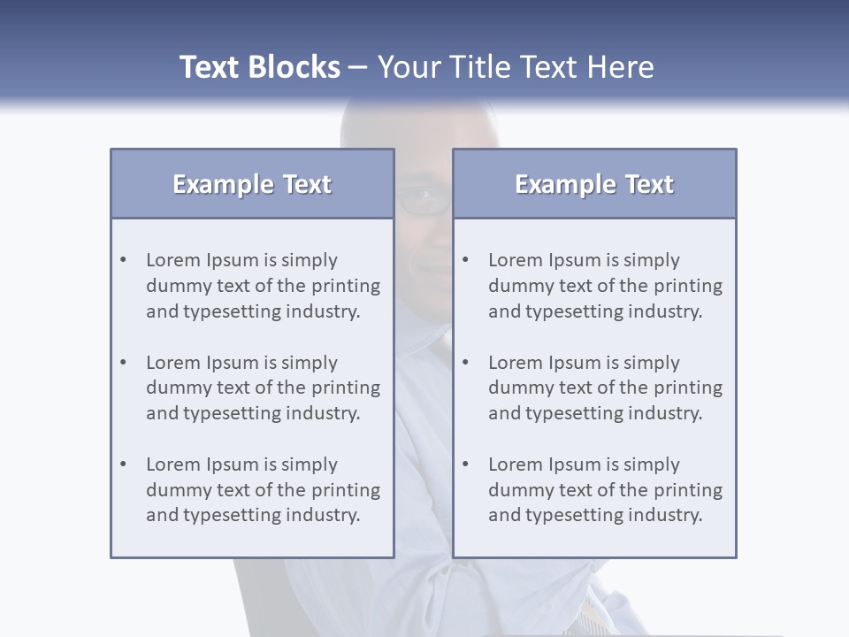 Glasses Net Man PowerPoint Template