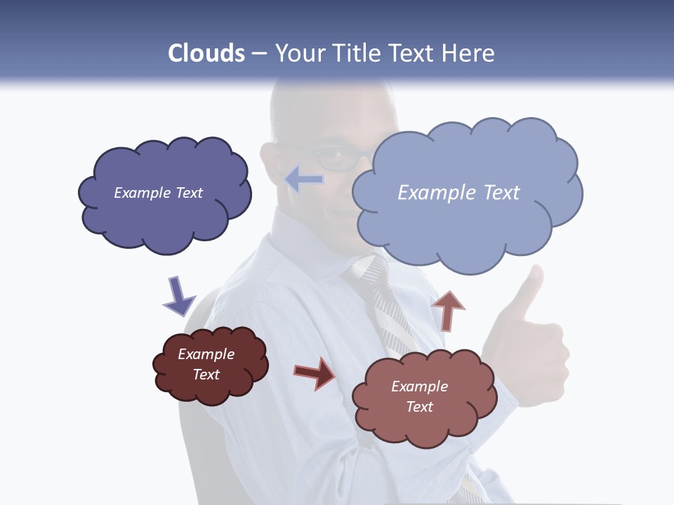Glasses Net Man PowerPoint Template