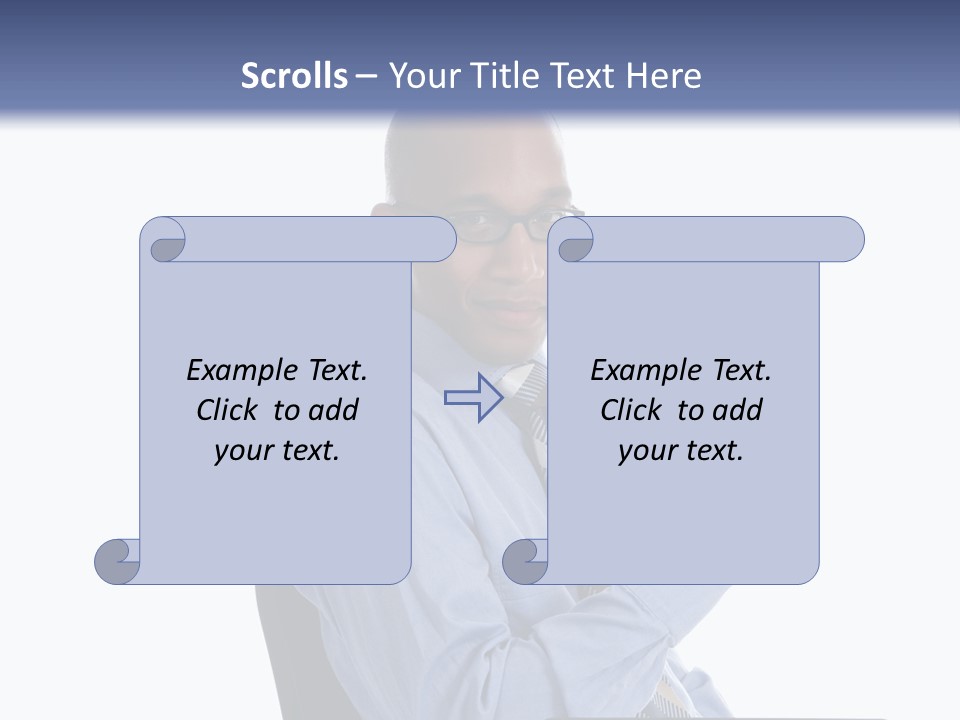Glasses Net Man PowerPoint Template