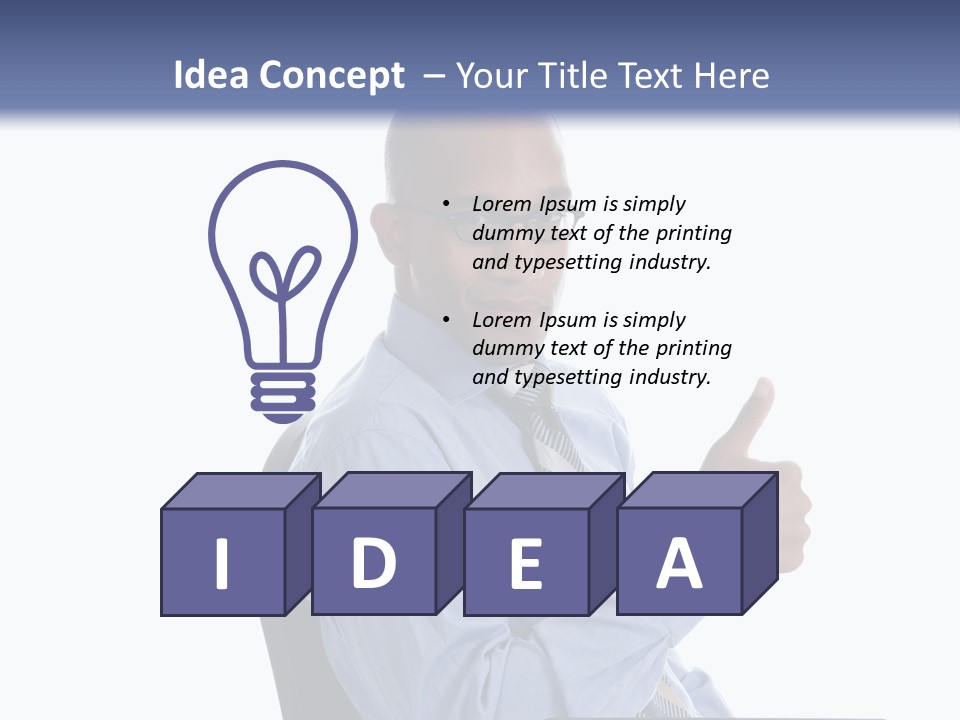 Glasses Net Man PowerPoint Template