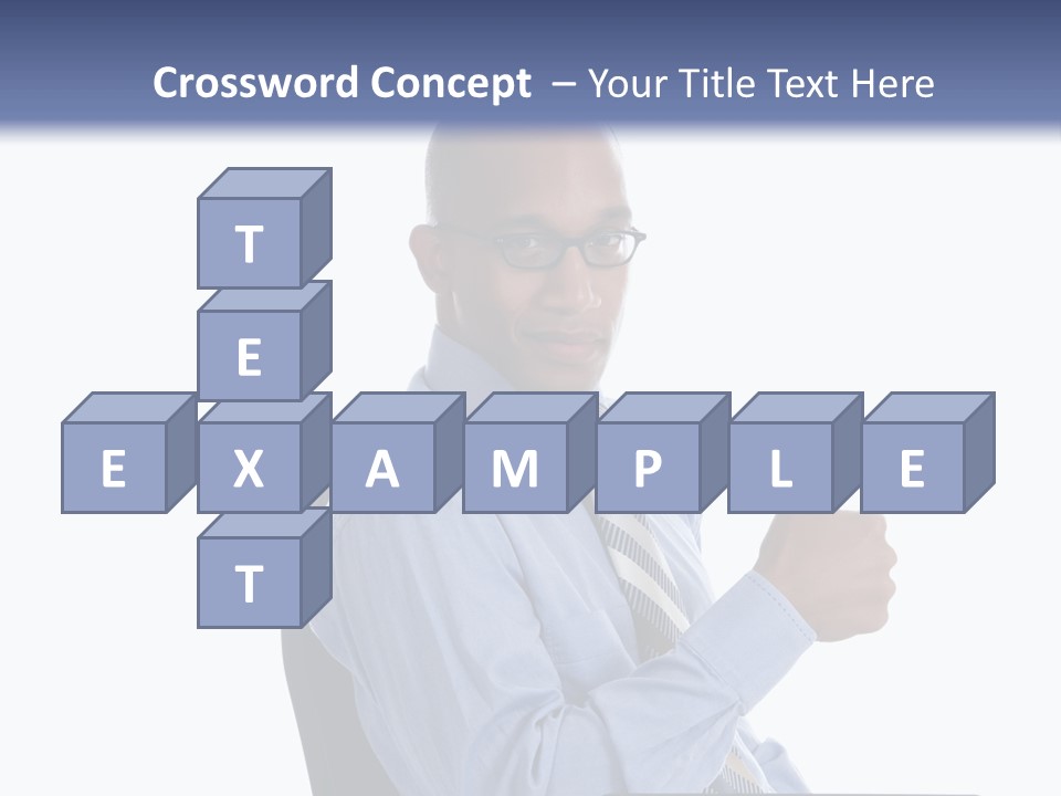 Glasses Net Man PowerPoint Template