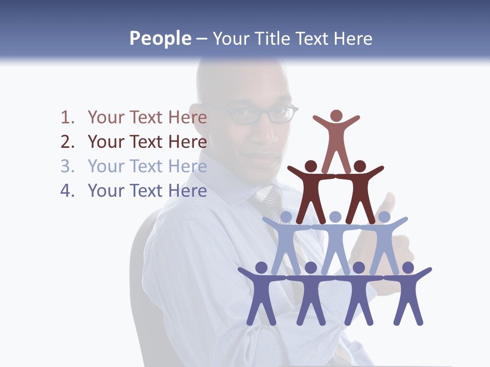 Glasses Net Man PowerPoint Template