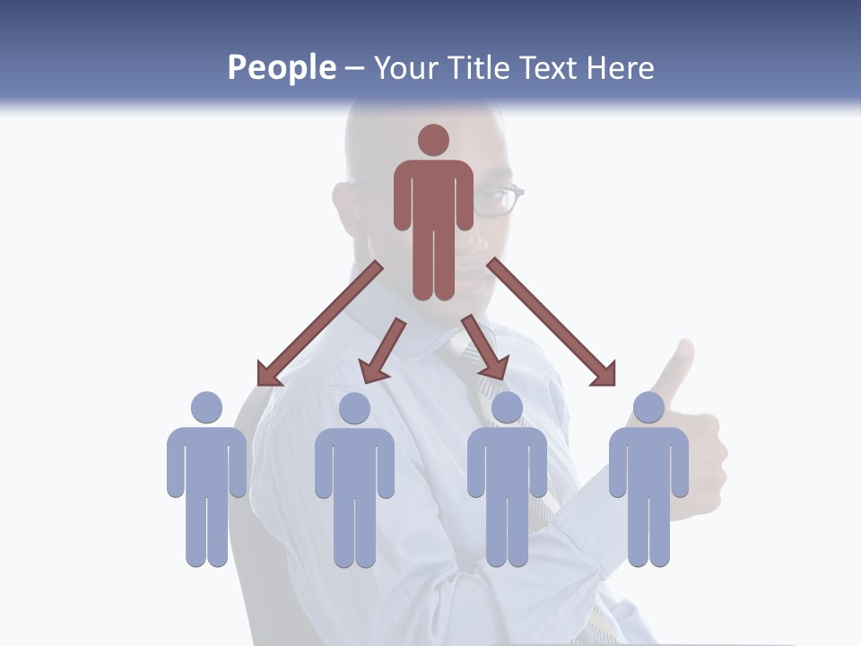 Glasses Net Man PowerPoint Template