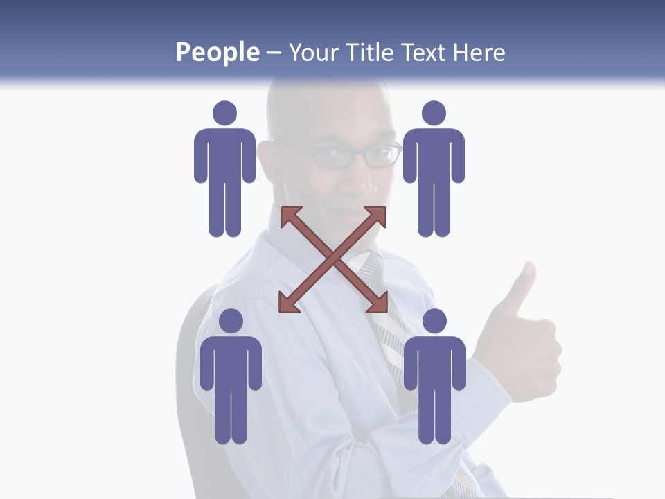 Glasses Net Man PowerPoint Template