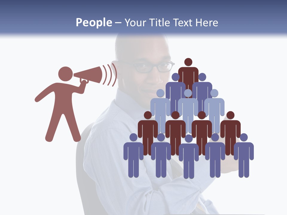 Glasses Net Man PowerPoint Template