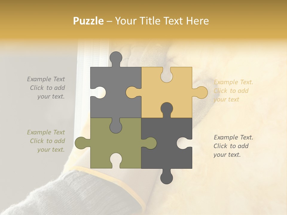 Craftsman Construction Gloves PowerPoint Template