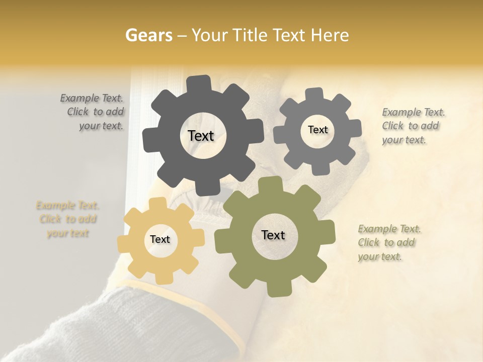 Craftsman Construction Gloves PowerPoint Template