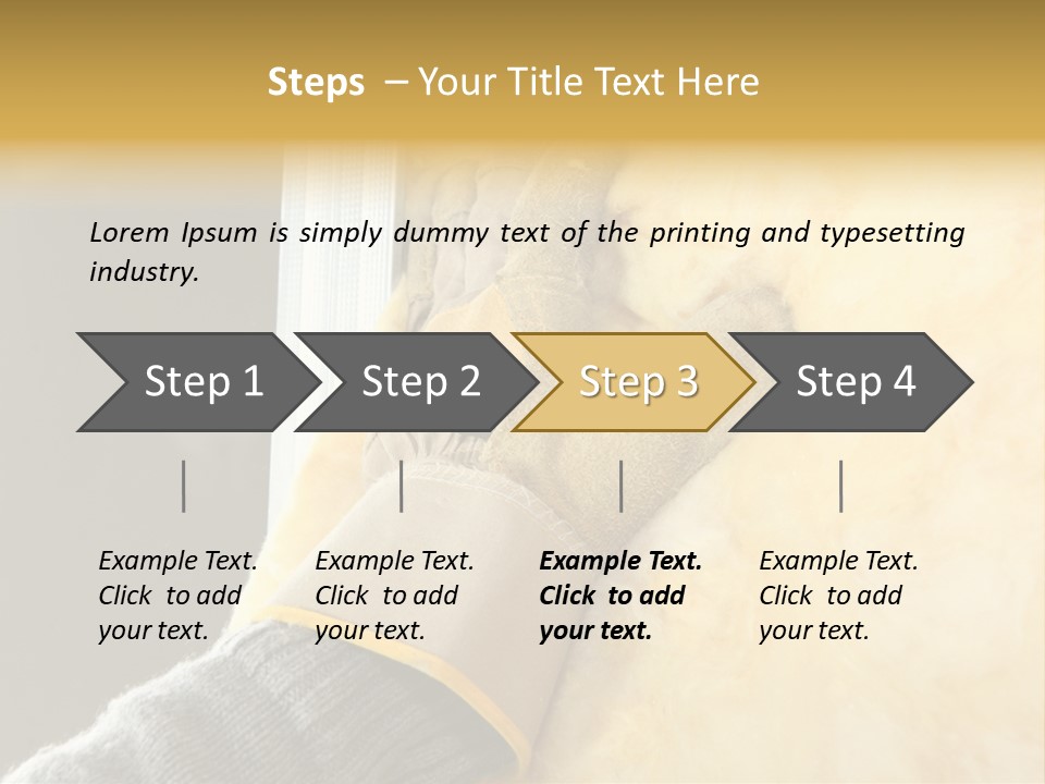 Craftsman Construction Gloves PowerPoint Template