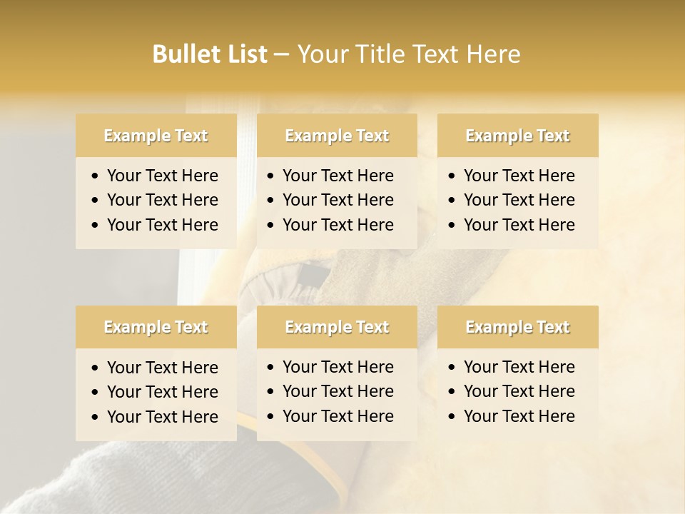 Craftsman Construction Gloves PowerPoint Template