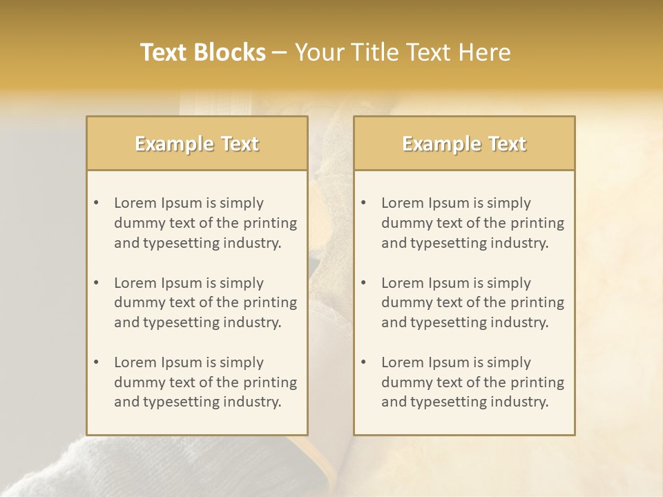 Craftsman Construction Gloves PowerPoint Template