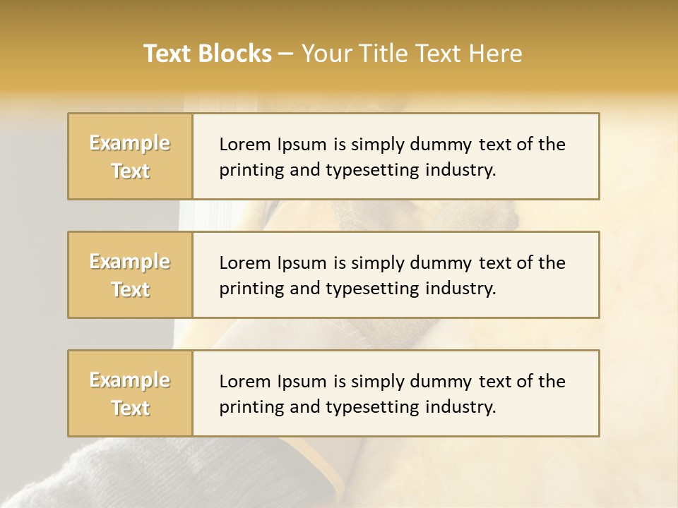 Craftsman Construction Gloves PowerPoint Template