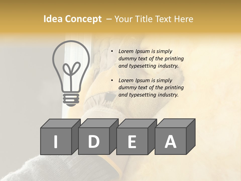 Craftsman Construction Gloves PowerPoint Template