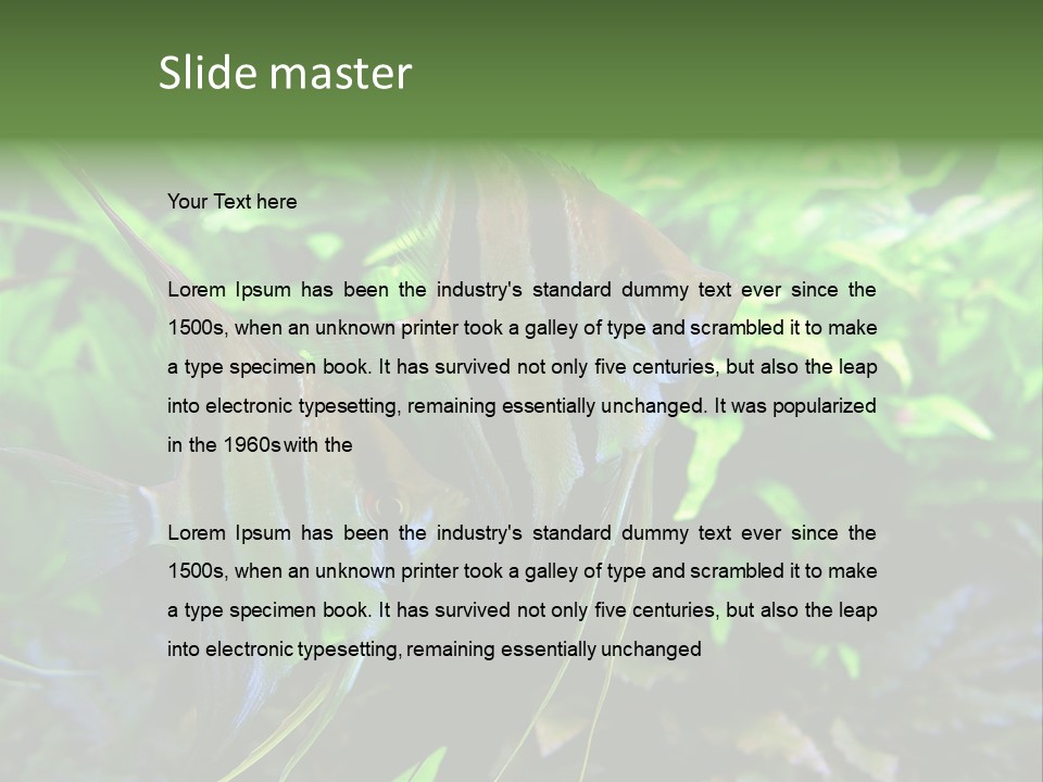 Tropical Symphysodon Plants PowerPoint Template