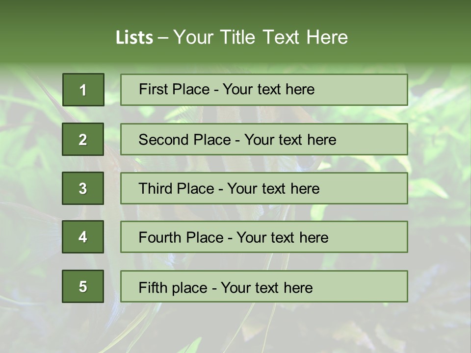 Tropical Symphysodon Plants PowerPoint Template