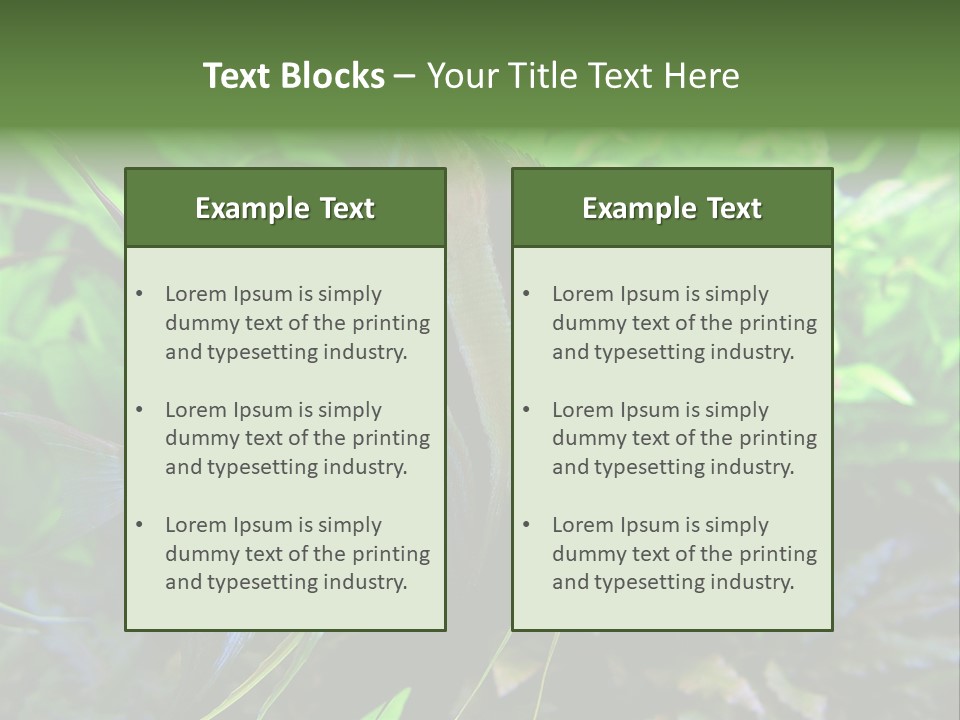 Tropical Symphysodon Plants PowerPoint Template
