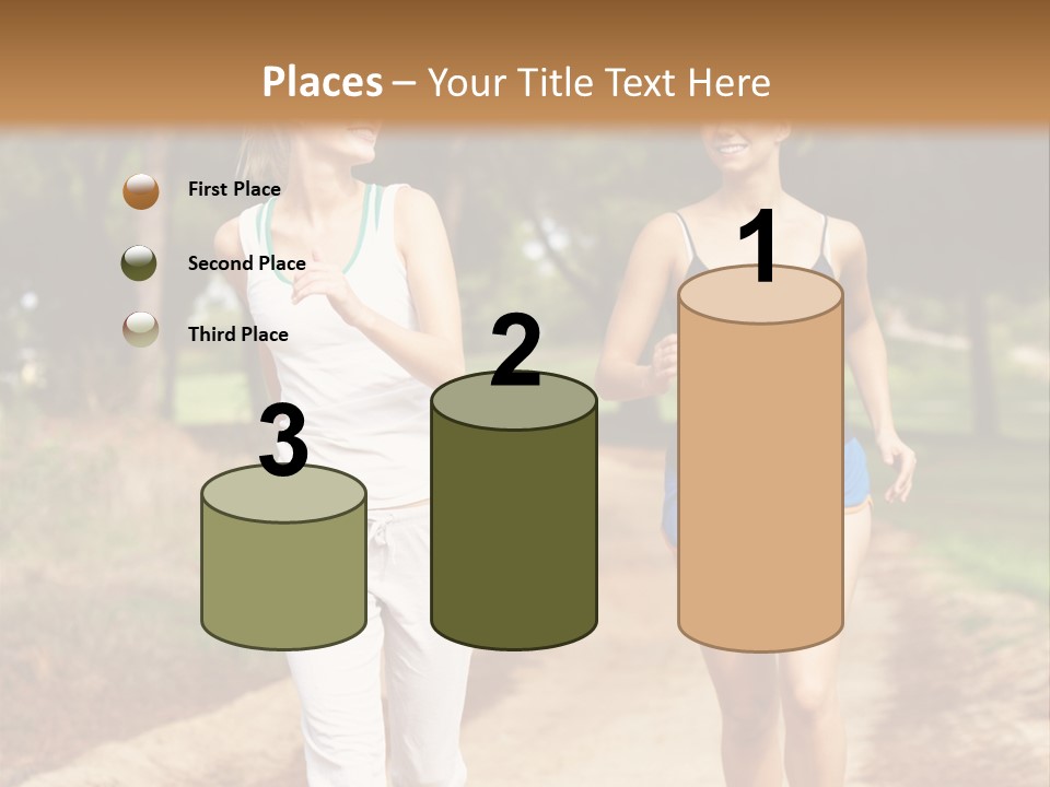 Two Women Health Friends PowerPoint Template