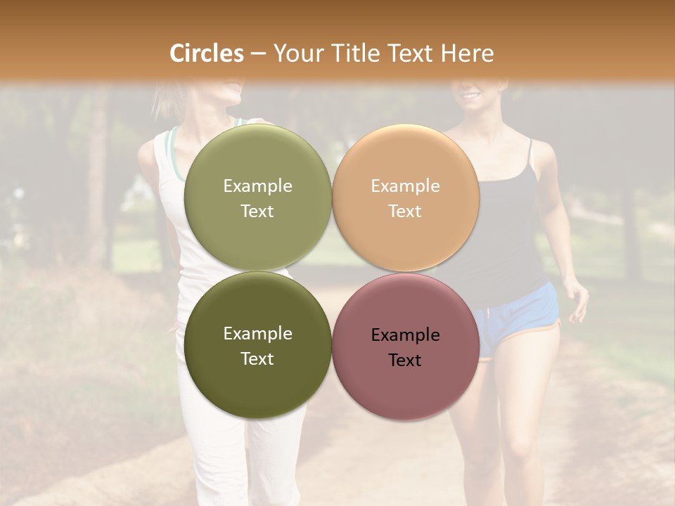 Two Women Health Friends PowerPoint Template