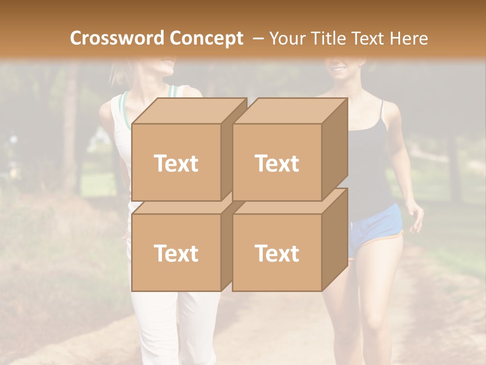 Two Women Health Friends PowerPoint Template