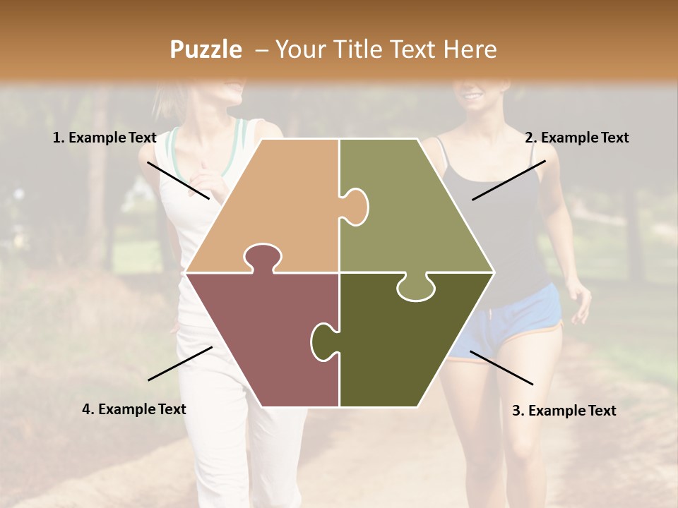 Two Women Health Friends PowerPoint Template