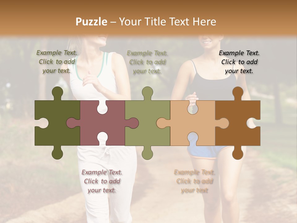 Two Women Health Friends PowerPoint Template