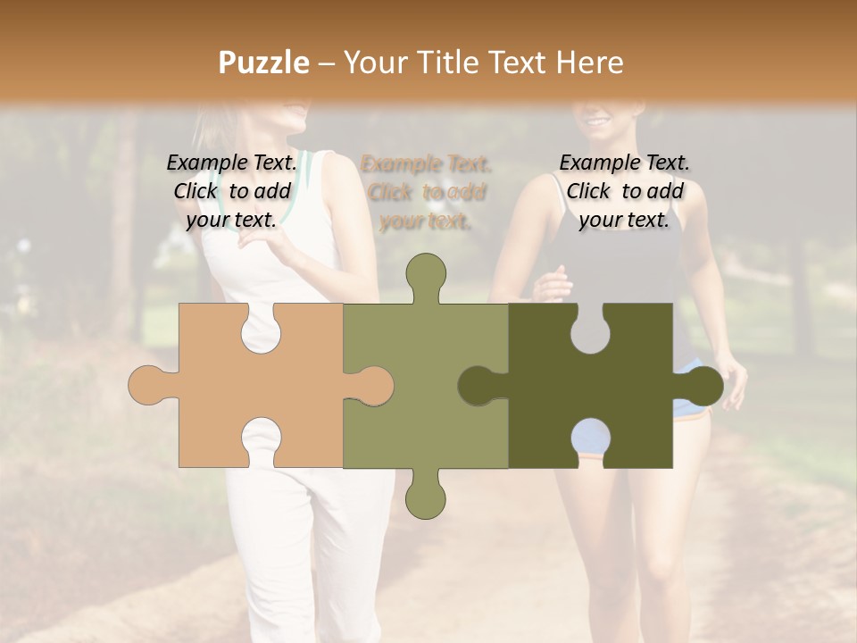 Two Women Health Friends PowerPoint Template