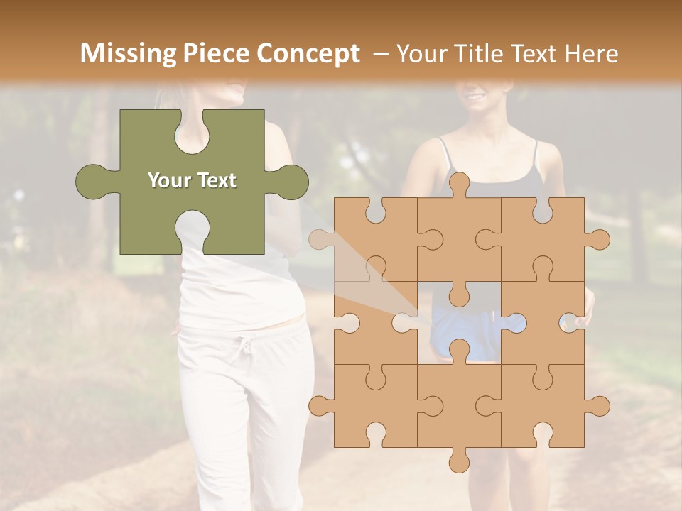 Two Women Health Friends PowerPoint Template