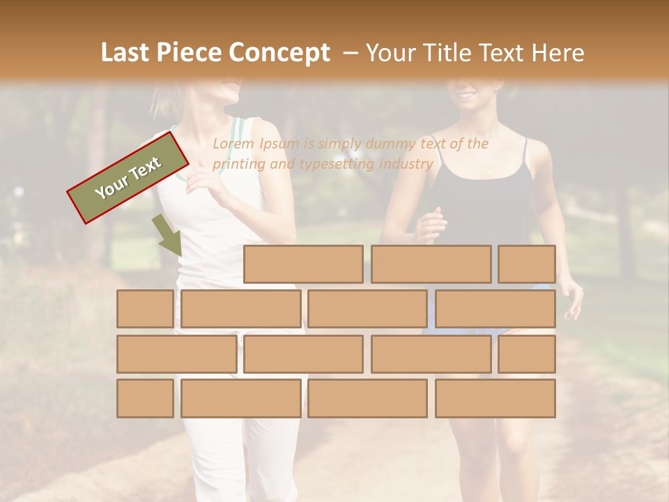 Two Women Health Friends PowerPoint Template