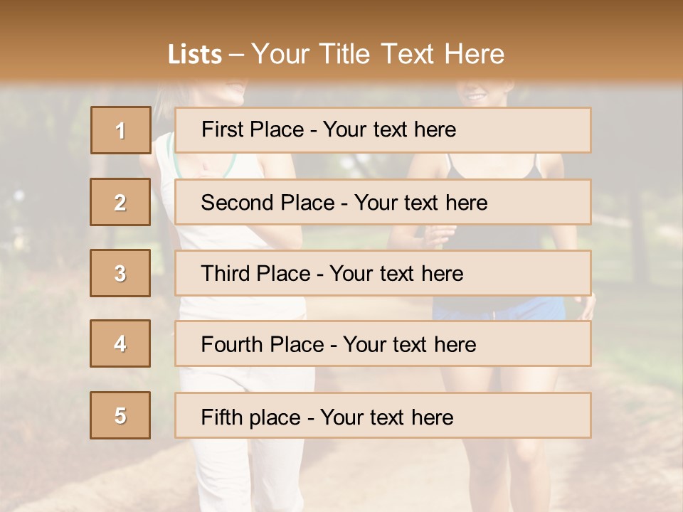 Two Women Health Friends PowerPoint Template