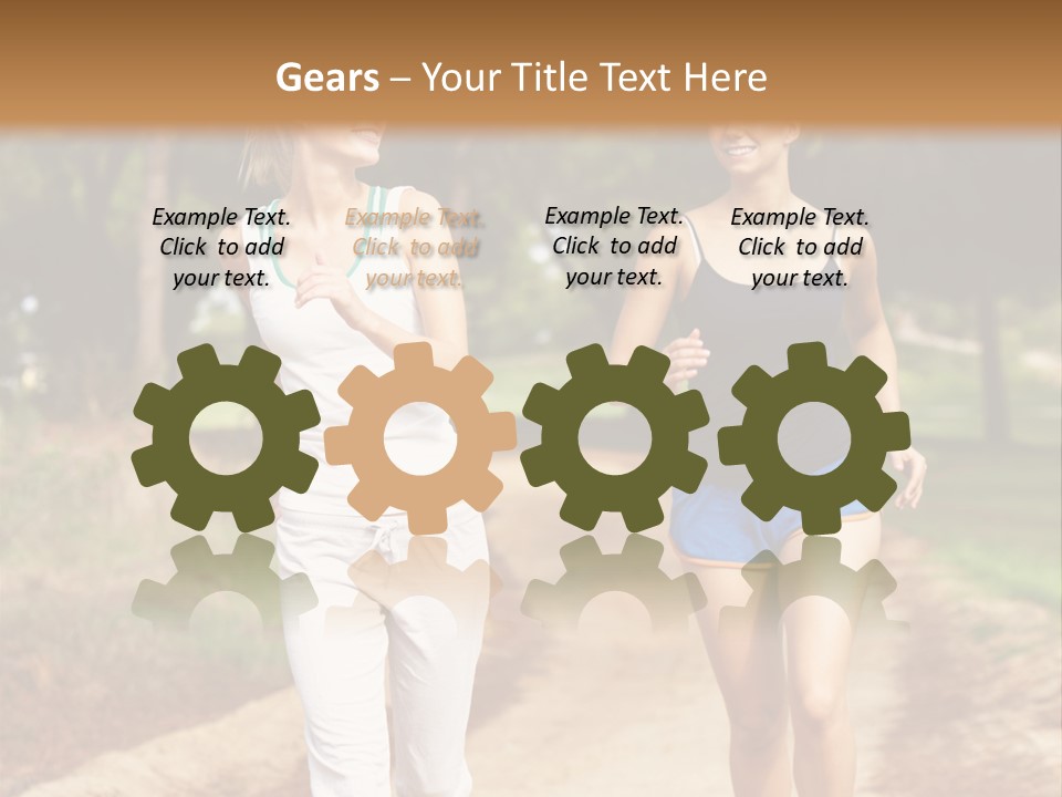 Two Women Health Friends PowerPoint Template