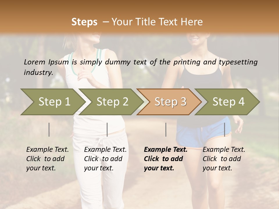 Two Women Health Friends PowerPoint Template