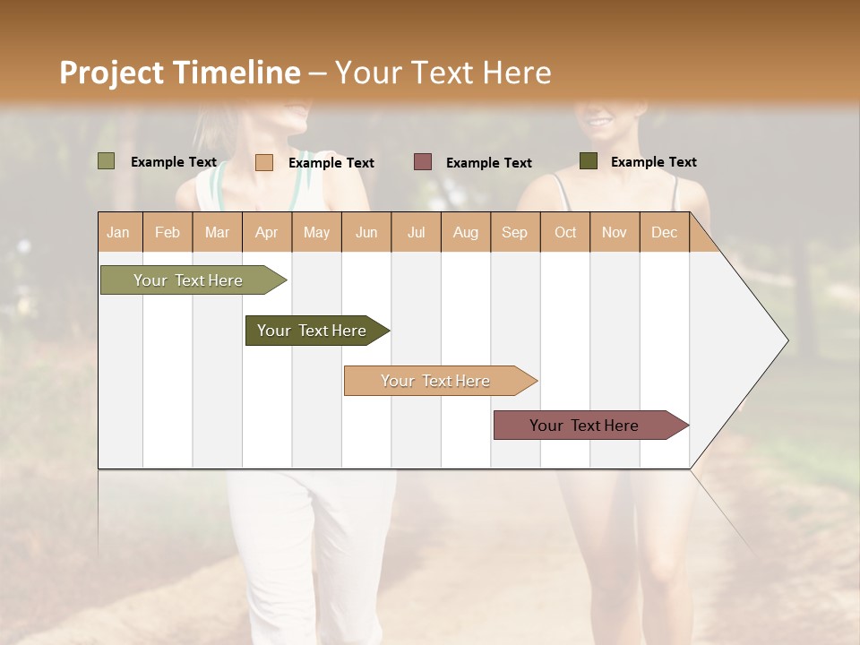Two Women Health Friends PowerPoint Template