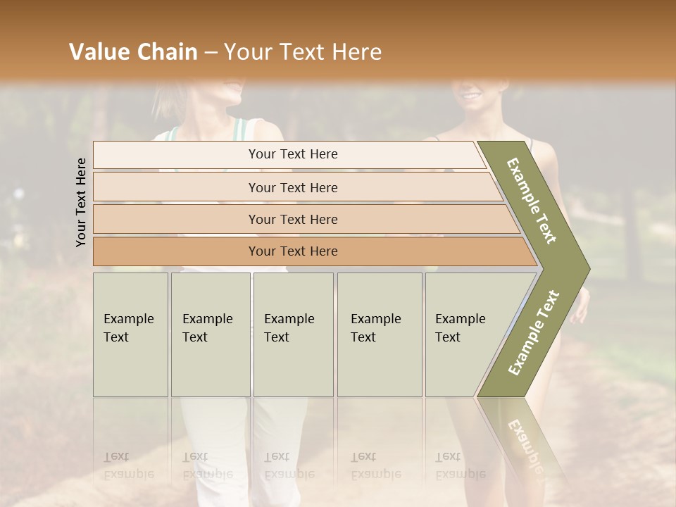 Two Women Health Friends PowerPoint Template
