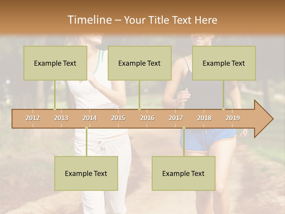 Two Women Health Friends PowerPoint Template