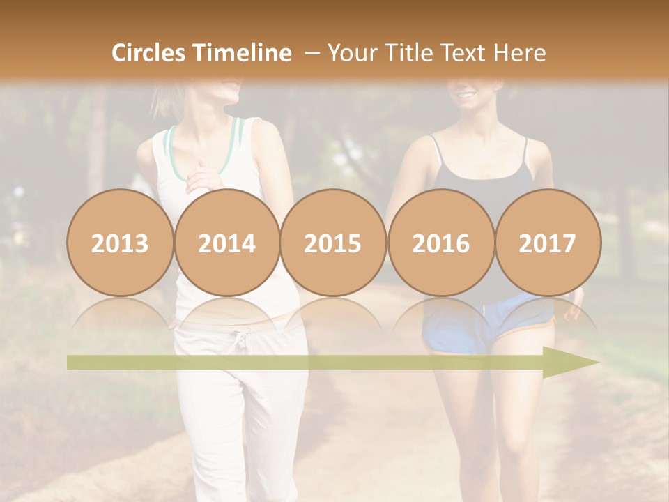 Two Women Health Friends PowerPoint Template