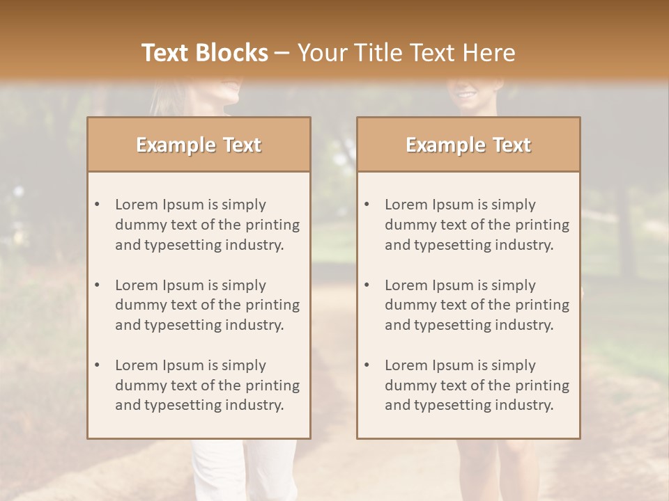 Two Women Health Friends PowerPoint Template
