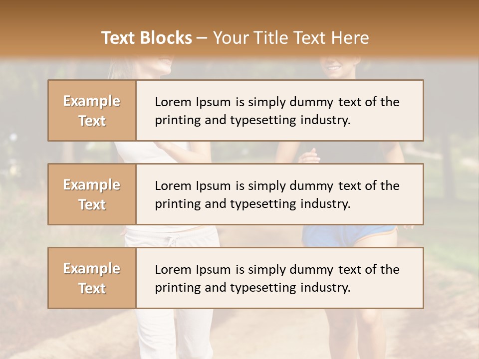 Two Women Health Friends PowerPoint Template