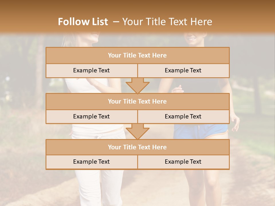 Two Women Health Friends PowerPoint Template